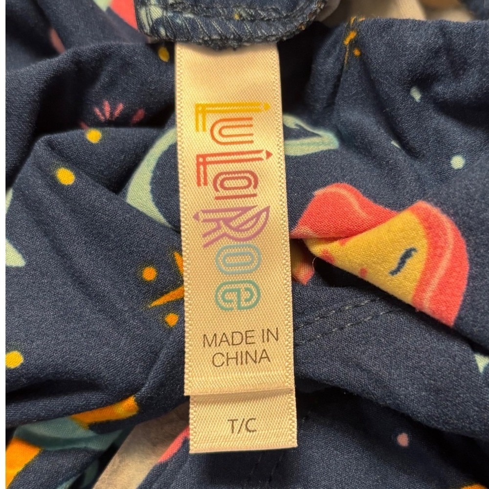 LuLaRoe Womens Leggings Size TC Blue Mermaid Mermaids Tall & Curvy NWT - Picture 2 of 4